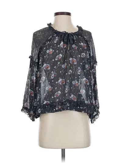 Pre-owned Ulla Johnson 3/4 Sleeve Blouse In Blue