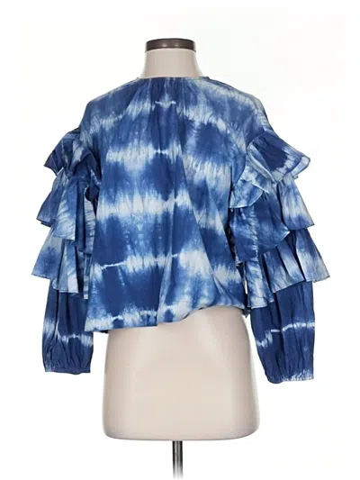 Pre-owned Ulla Johnson 3/4 Sleeve Blouse In Blue