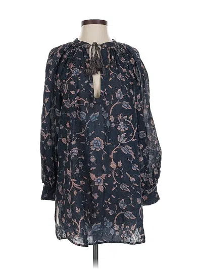 Pre-owned Ulla Johnson 3/4 Sleeve Blouse In Blue