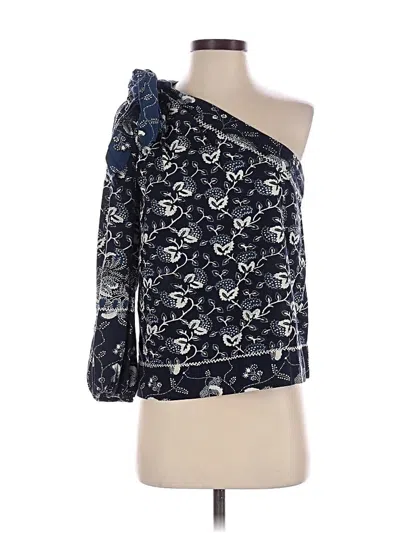 Pre-owned Ulla Johnson 3/4 Sleeve Blouse In Blue