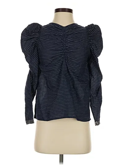 Pre-owned Ulla Johnson 3/4 Sleeve Blouse In Blue