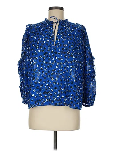 Pre-owned Ulla Johnson 3/4 Sleeve Blouse In Blue