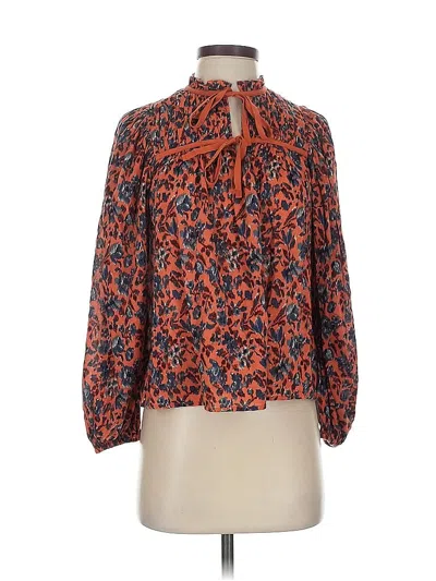 Pre-owned Ulla Johnson 3/4 Sleeve Blouse In Brown