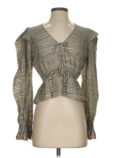 Pre-owned Ulla Johnson 3/4 Sleeve Blouse In Gray