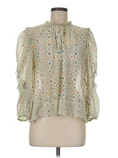 Pre-owned Ulla Johnson 3/4 Sleeve Blouse In Green