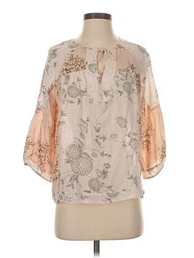Pre-owned Ulla Johnson 3/4 Sleeve Blouse In Ivory