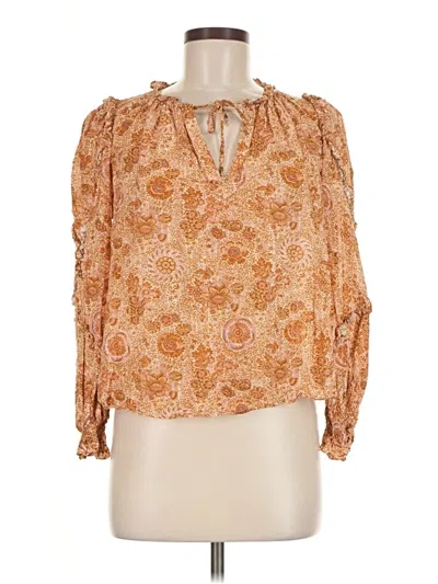 Pre-owned Ulla Johnson 3/4 Sleeve Blouse In Orange