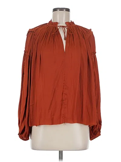 Pre-owned Ulla Johnson 3/4 Sleeve Blouse In Orange