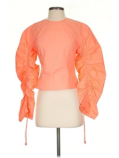 Pre-owned Ulla Johnson 3/4 Sleeve Blouse In Orange