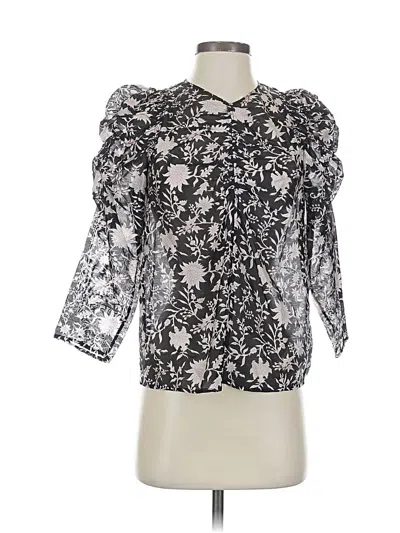 Pre-owned Ulla Johnson 3/4 Sleeve Blouse In Silver