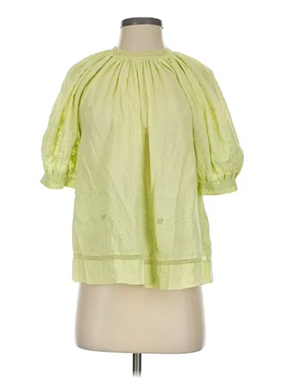 Pre-owned Ulla Johnson 3/4 Sleeve T-shirt In Green