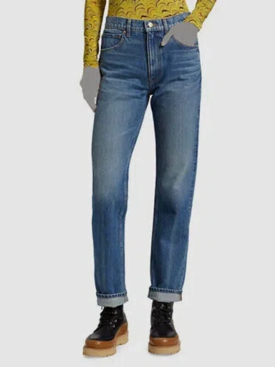 Pre-owned Ulla Johnson $425  Women's Blue Daphne Slim-straight Jeans Pants Size 29
