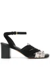 Ulla Johnson Sandalen Mit Schlangen-print 75mm In Schwarz