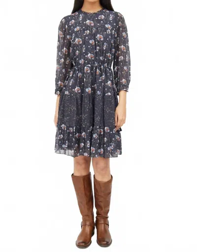 Ulla Johnson Abri Tiered Silk Mini Dress In Blue Multi