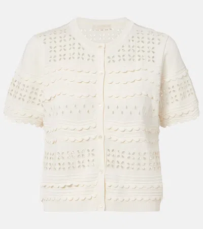 ULLA JOHNSON ABRIANA EYELET CARDIGAN