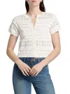 Ulla Johnson Abriana Eyelet Knit Cardigan In Ivory In White