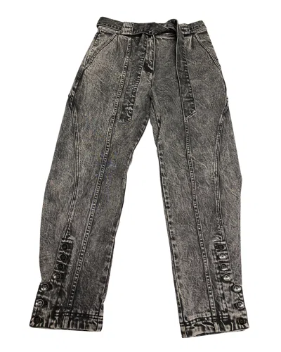 Ulla Johnson Acid Wash Jeans In Grey Cotton In Black