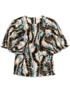 Ulla Johnson Ada Blouse In Brown