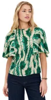 Ulla Johnson Ada Short Sleeve Top In Acacia In Acacia
