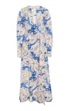 Ulla Johnson Adalyn Printed Silk Midi Dress In Multi