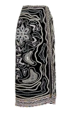 Ulla Johnson Adara Embellished Silk-blend Midi Skirt In Black