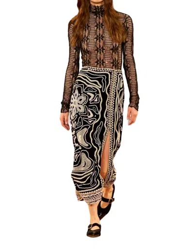 Ulla Johnson Adara Skirt In Obsidian In Black