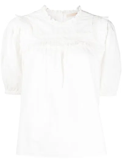 Ulla Johnson Adeline Cotton Blouse In White