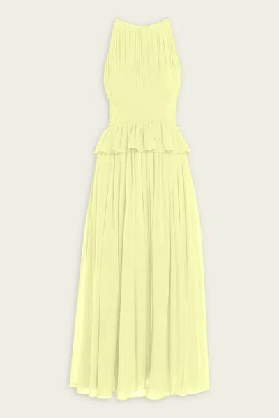 Ulla Johnson Adeline Midi Dress In Citron In Yellow