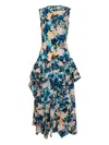 Ulla Johnson Adeline Ruffled Floral-print Asymmetric Dress In Multi