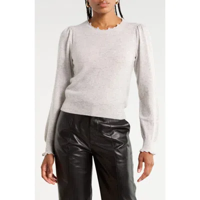 Ulla Johnson Adette Puff Sleeve Cashmere Sweater In Pebble