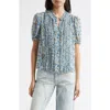 Ulla Johnson Adira Silk Puff Sleeve Top In Idalia