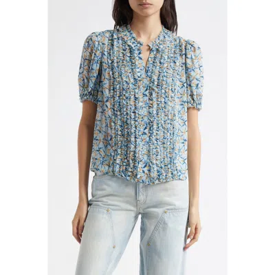 Ulla Johnson Adira Silk Puff Sleeve Top In Idalia
