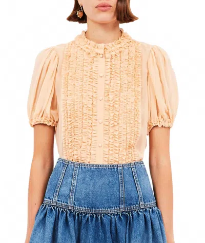 Ulla Johnson Adira Top In Peony In Gold