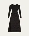 Ulla Johnson Adita Long-sleeve Maxi Dress In Noir