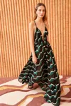 Ulla Johnson Adonis Printed Open-back Maxi Dress In Sea Sapphire