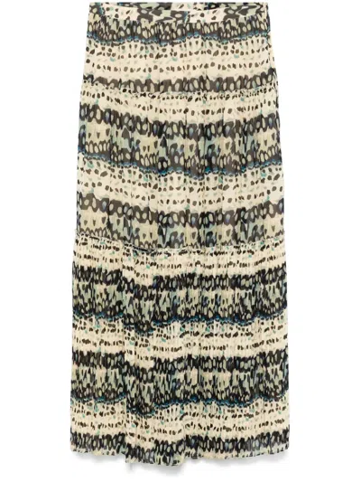 Ulla Johnson Adonis Midi Skirt In Neutrals