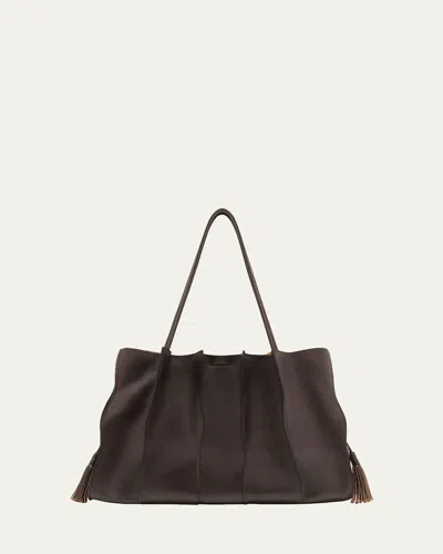Ulla Johnson Adria Large Wavy Leather Tote Bag