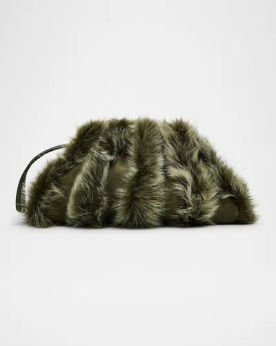 Ulla Johnson Adria Mini Pleated Wave Shearling Crossbody Bag