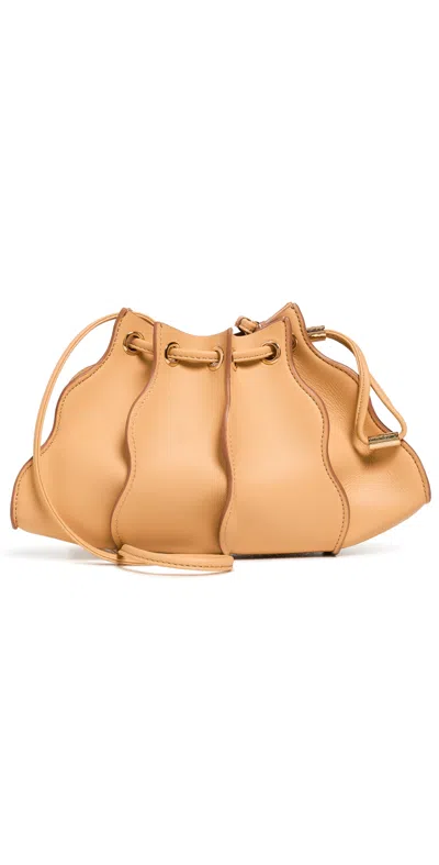 Ulla Johnson Adria Pleated Wave Mini Crossbody Bag Lotus In Pink