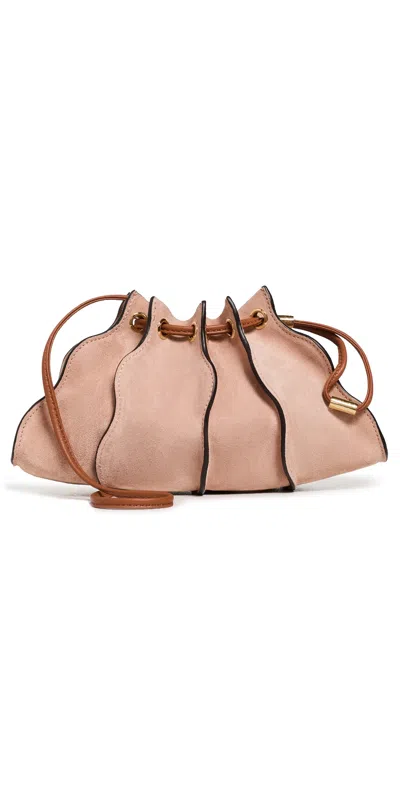 Ulla Johnson Adria Pleated Wave Mini Crossbody Bag Sienna In Brown