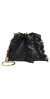 Ulla Johnson Adria Pleated Wave Pochette Noir Fringe