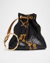Ulla Johnson Adria Pleated Wave Pochette Wristlet In Desert Exotic