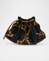 Ulla Johnson Adria Pleated Wave Snake-print Wristlet In Desert Exotic