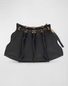 Ulla Johnson Adria Pleated Wave Wristlet In Noir
