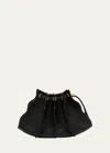 Ulla Johnson Adria Pleated Wave Wristlet In Noir