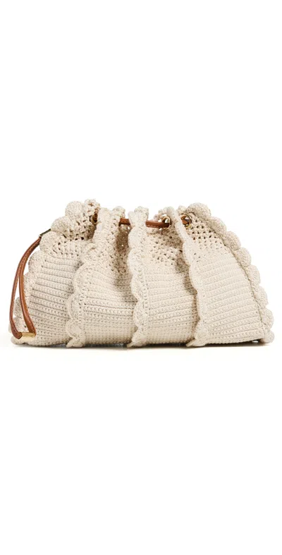 Ulla Johnson Adria Small Crochet Crossbody Bag Cowrie In Brown