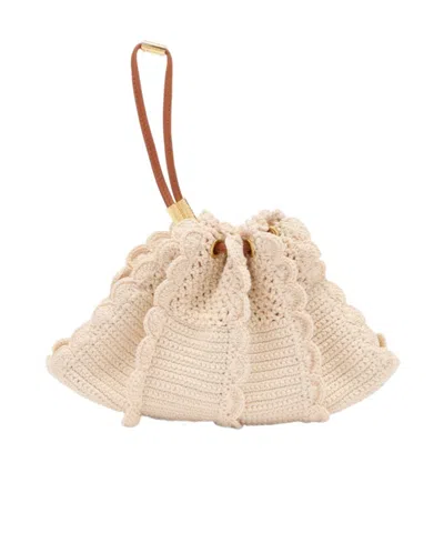 Ulla Johnson Adria Small Crochet Crossbody In Neutral