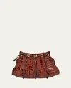 Ulla Johnson Adria Wavy Croc-embossed Leather Crossbody Bag In Brown