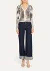 Ulla Johnson Aeris Cardigan In Noir Stripe In Multi