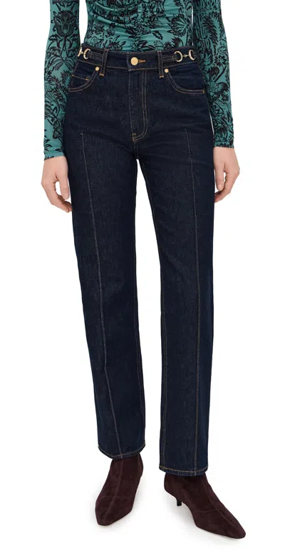 Ulla Johnson Agatha Jeans Tigris In Blue